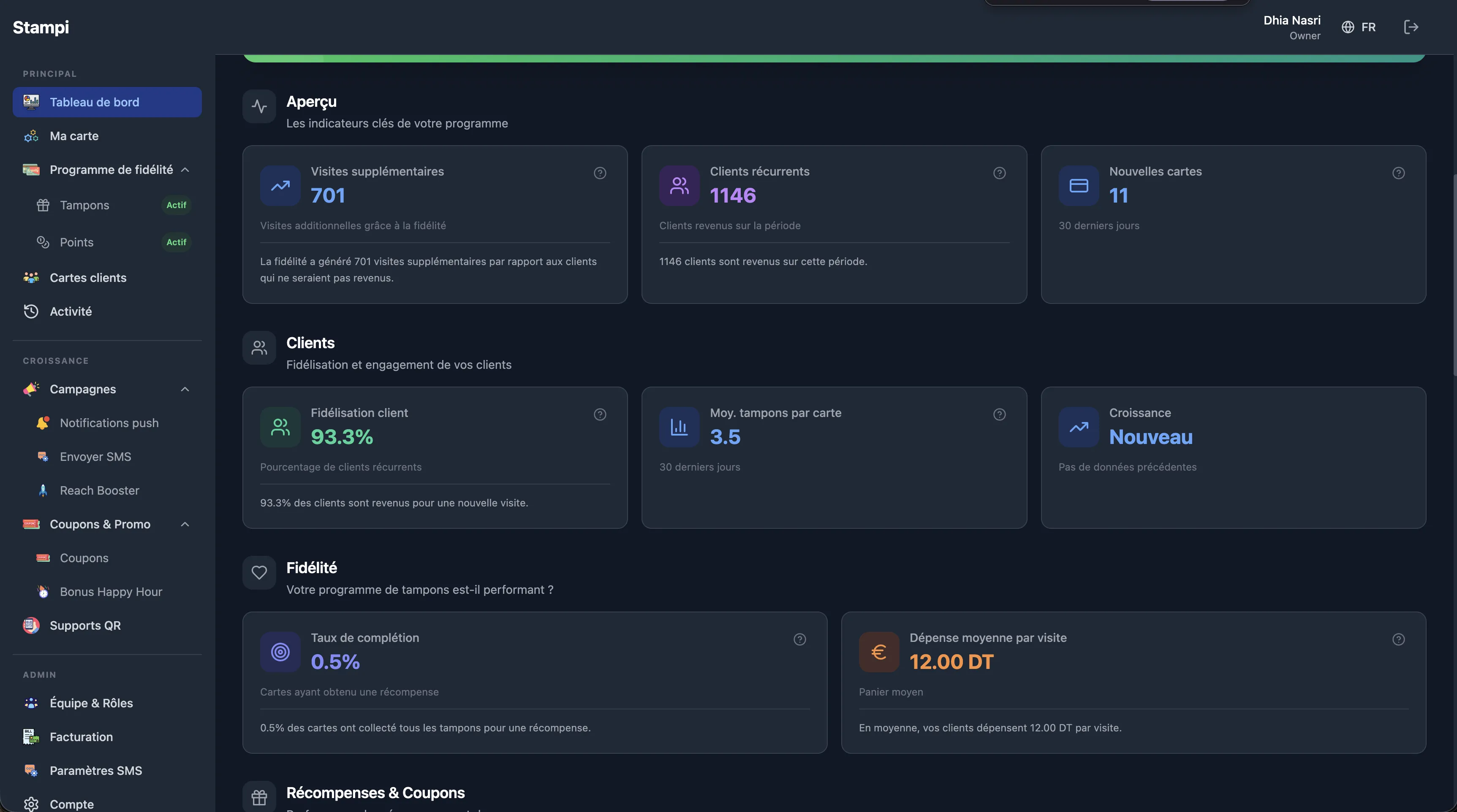 Statistiques clients
