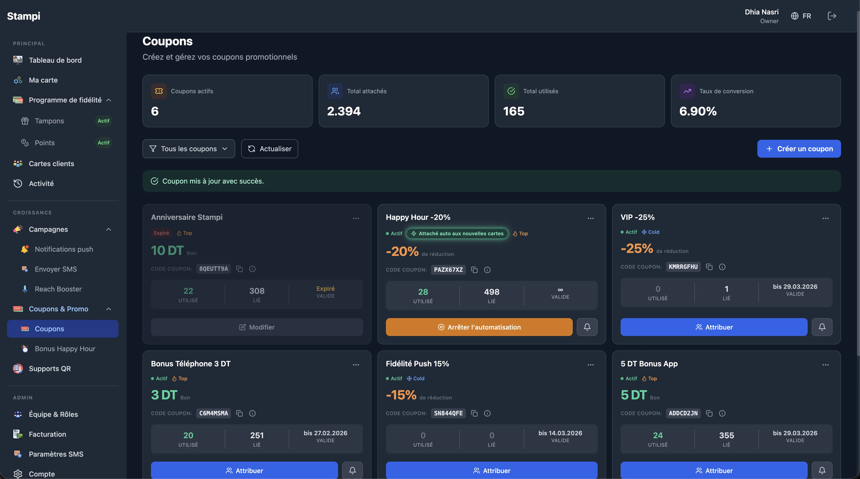 Coupons & promotions